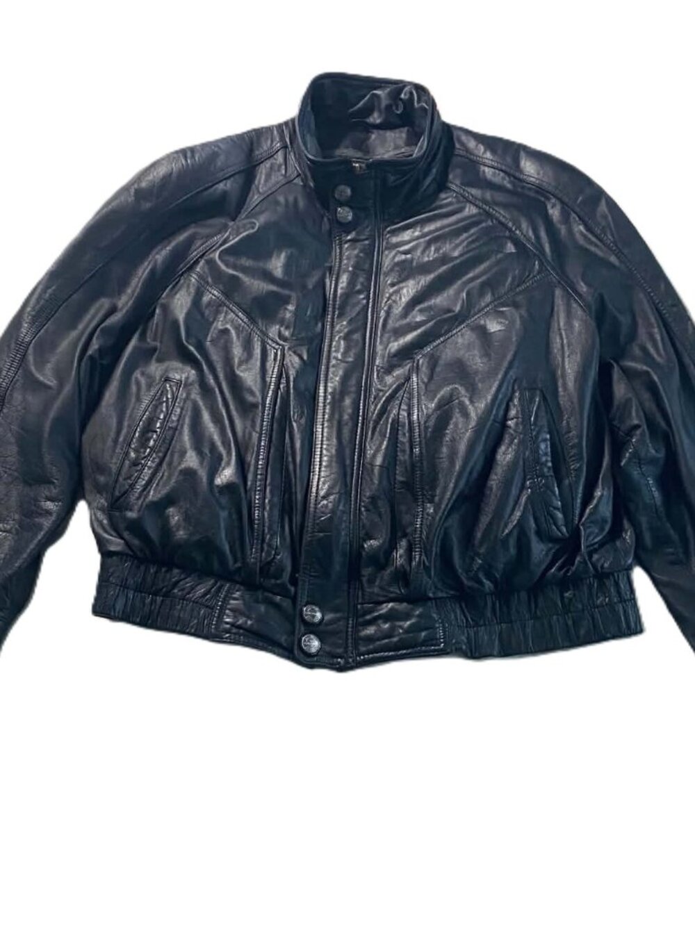 Vintage Wilsons Leather Jacket Men's XL Black Genuine Leather Thinsulate Bomber